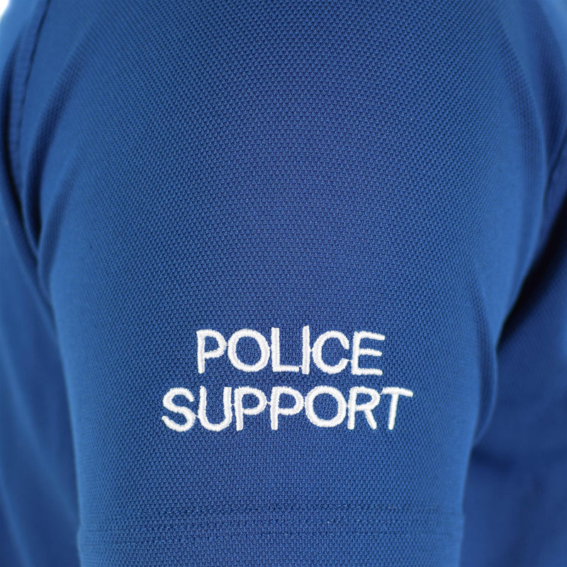 Original British Police T-shirt Blue Breattable Material Front Zip Guard Shirt