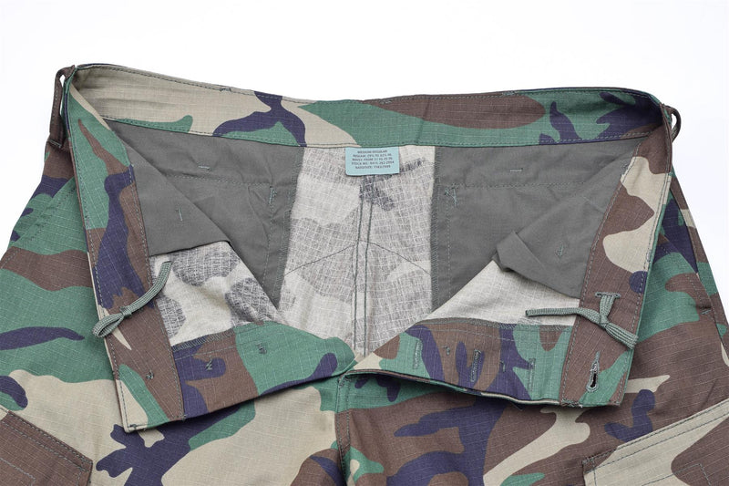 Mil-Tec Brand U.S. Military Style Woodland Camo Ripstop Soldiers BDU Cargo Pants