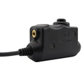 EARMOR M51 PTT kommunikationsadapter Kenwood 2-stifts radiokontakt Svart