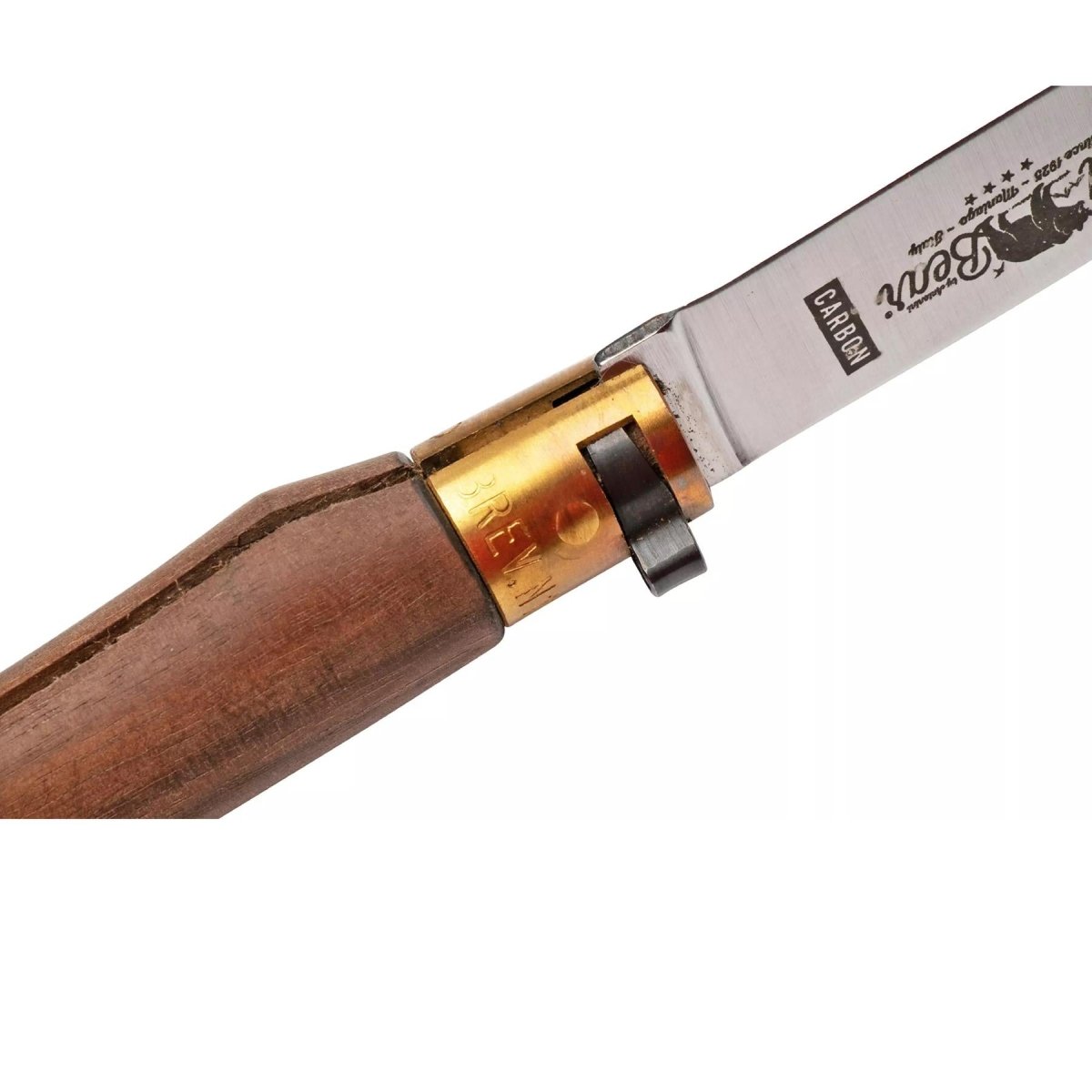 Antonini Old Bear Fickkniv 8cm Carbon C67 Blade Valnöt Wood Handtag
