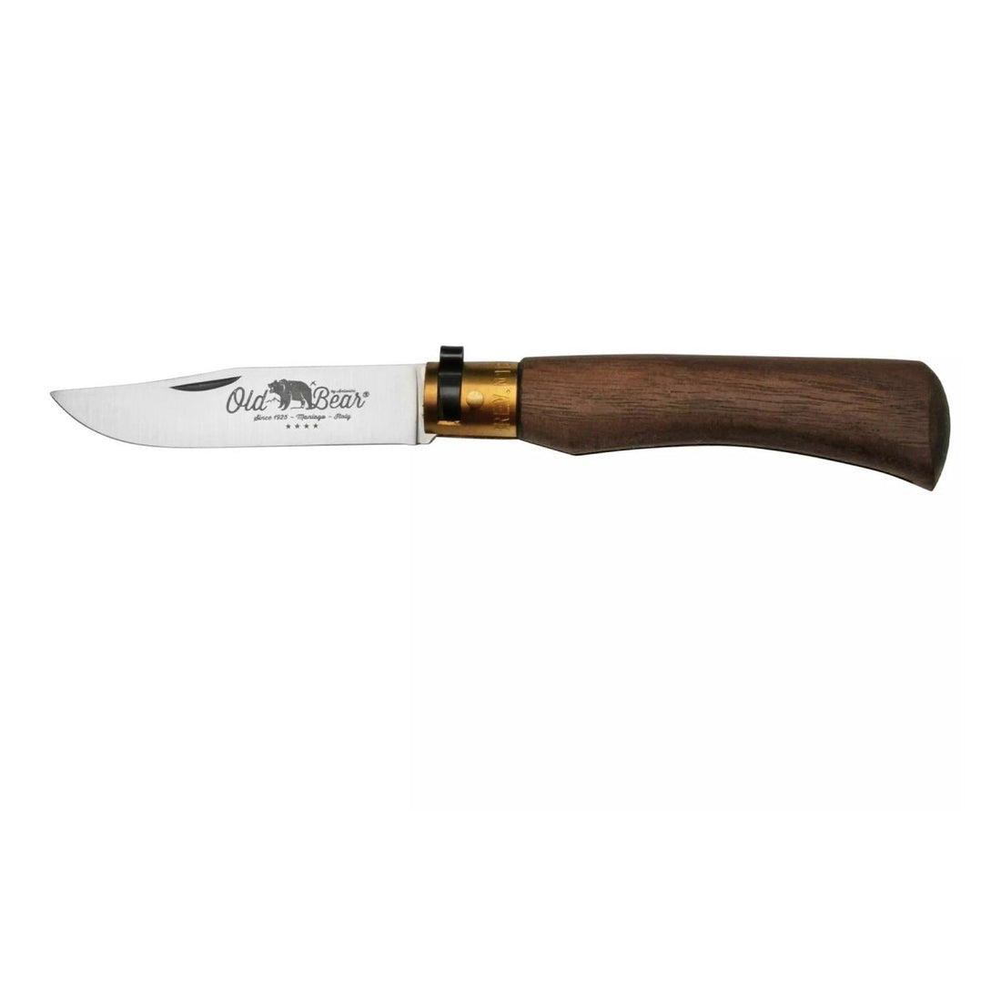 Antonini Old Bear Fickkniv 8cm Rostfritt stål Blad Valnötsträ Handtag