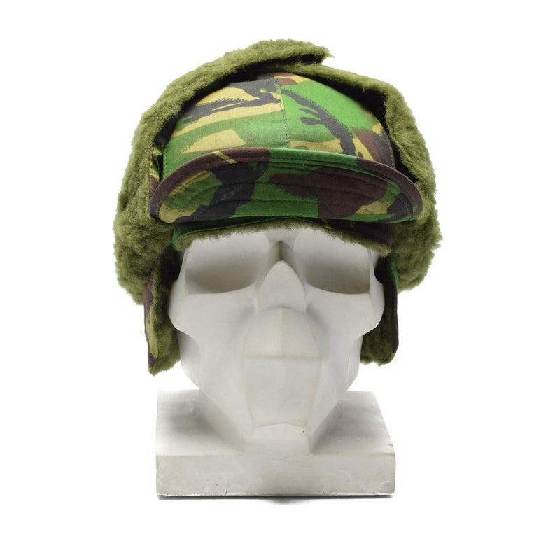 Autentisk brittisk armé Forces Winter Hat Folding Ears DPM Woodland Camouflage