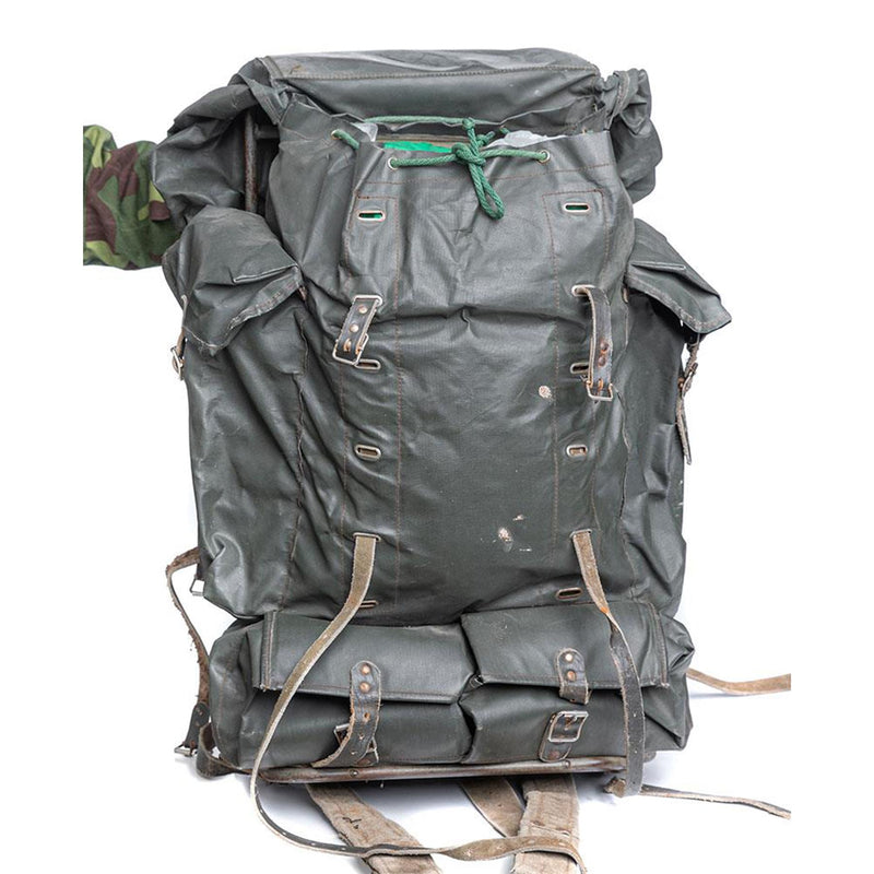 Original finsk militär ryggsäck inramad vattentät stor ryggsäck 100l vintage