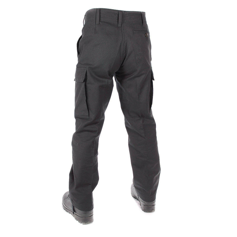 Äkta tyska arméutgåva Molskin Pants Field Combat BW Black Byxor Ny