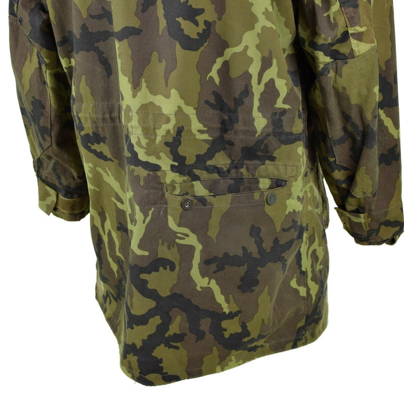 Original tjeckisk armé militär strid CZ 95 Camo Field Jacka Parka huva