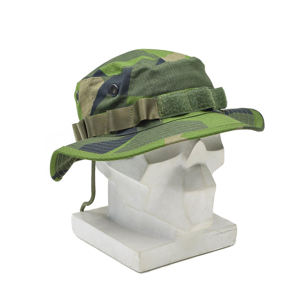 Tacgear Brand Swedish Military Style Boonie Hat Splinter Camo Ripstop Wide Brim