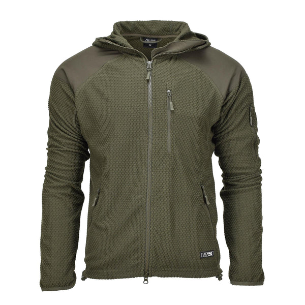 Blochl Brand Military Style Fleece Thermal Jacket huva förstärkt Olive New