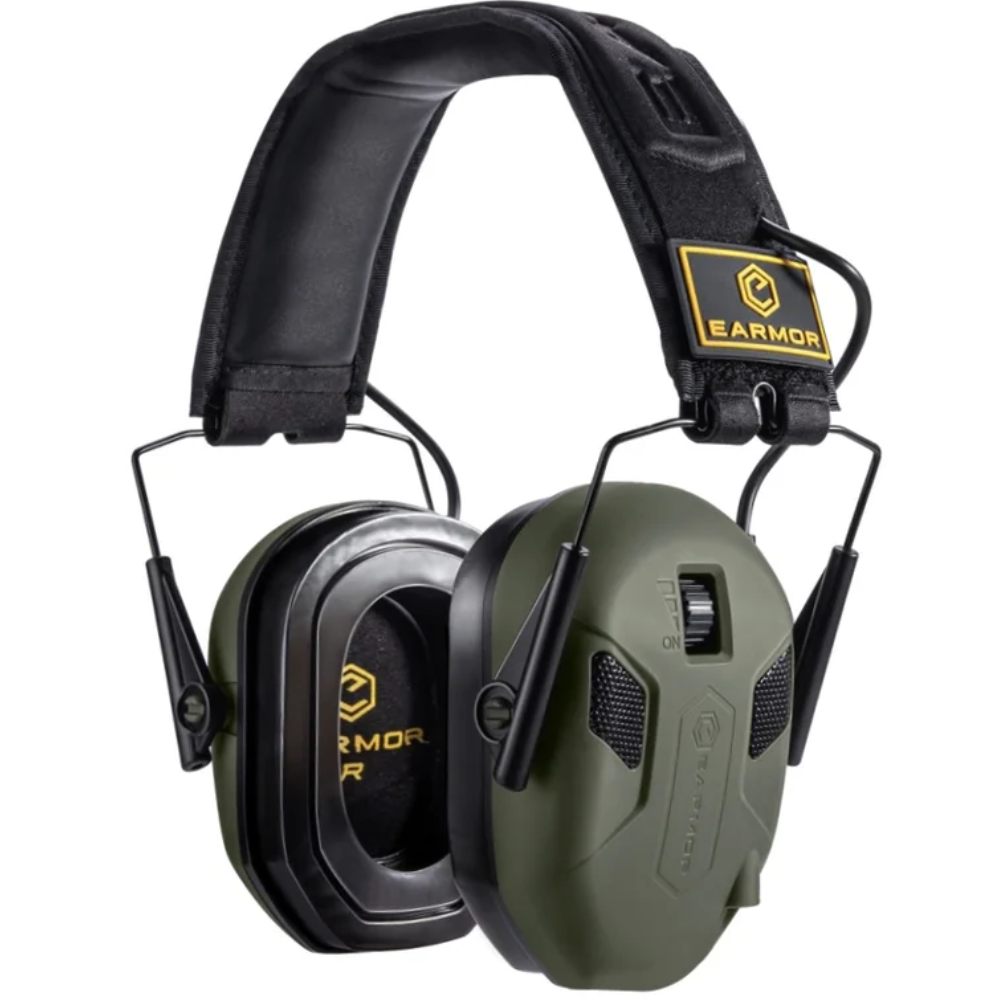 EARMOR M300X elektroniskt hörselskydd 24dB NRR Work Outdoor Lövverk Grön
