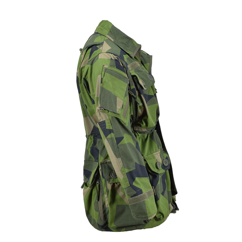 Tacgear Brand Military Style Ripstop Commando Smock Jacket Splinter Camo Fullzip