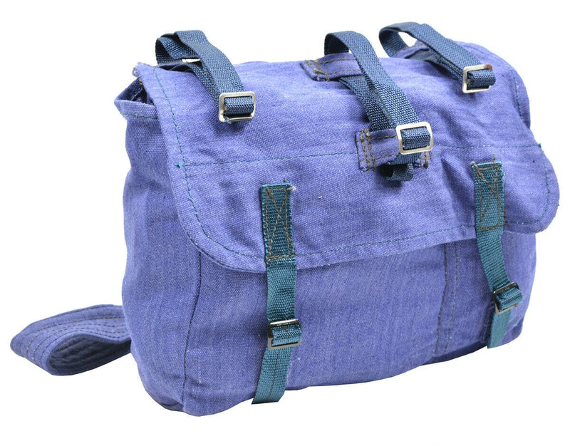 Äkta rumänska armébrödpåse Militäröverskott Blue Canvas Haversack Ny