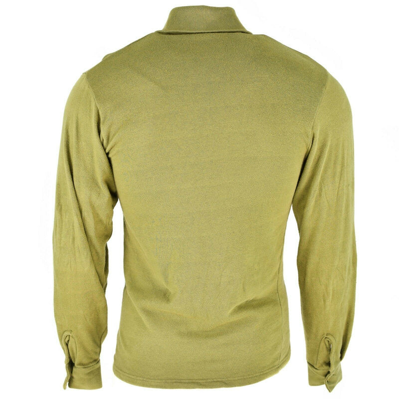 Original British Army Tricot Shirt dragkedja undertröja dragkedja termisk grön od