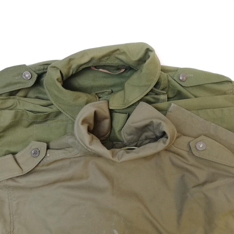 Äkta vintage tjeckiska arméfältjacka M85 Militär olivgrön militär CZ