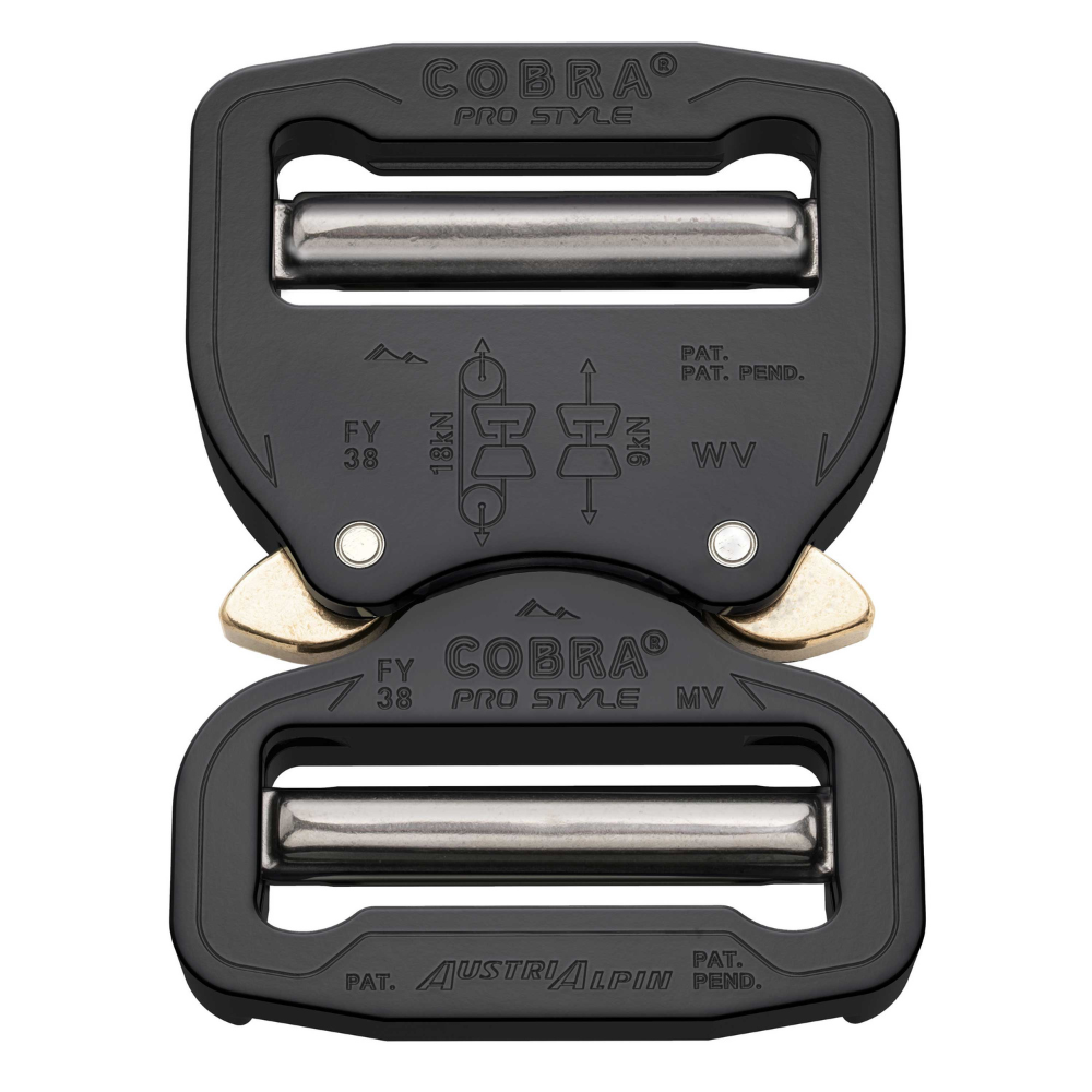 AustriAlpin COBRA PRO STYLE 38mm Spänne Svart Snabbkoppling Aluminium Svart