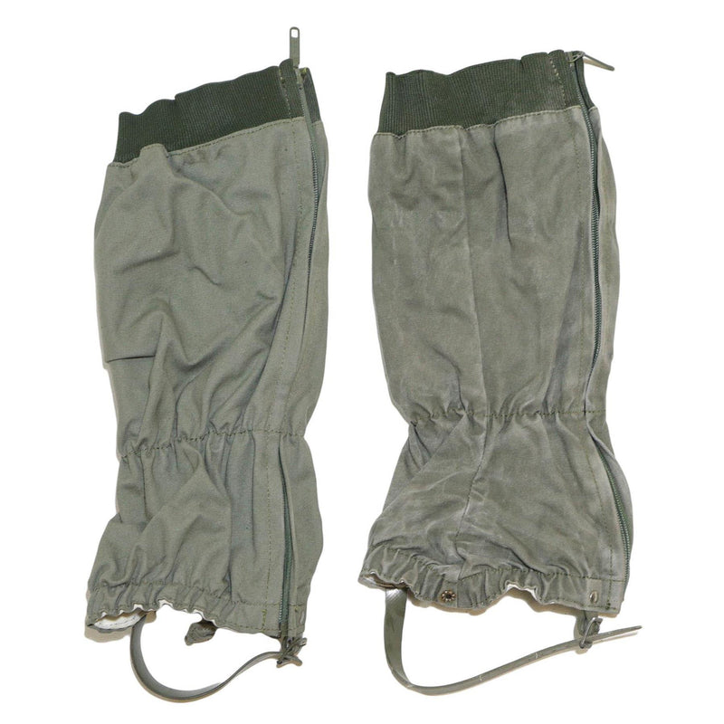 Autentiska franska militära trupper Combat Gaiters od oliv militäröverskott