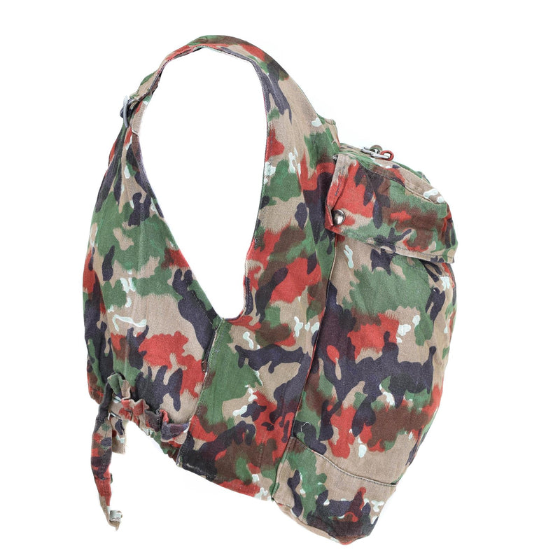 Äkta schweiziska arméstrid Taz 83 Camo Vest ryggsäck dagspack militär Schweiz