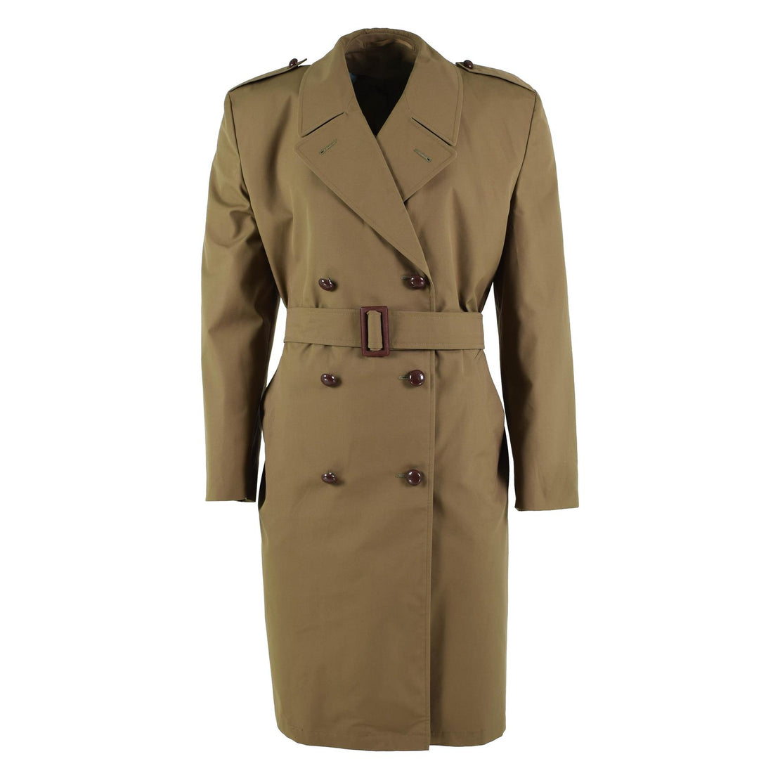 Original holländsk armé formell trenchcoat brun militär överskottsofficersrock NEW