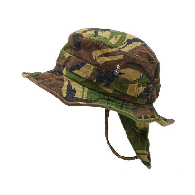 Original Dutch Military Panama Hat Neck Flap Tactical DMP Boonie Cap Surplus