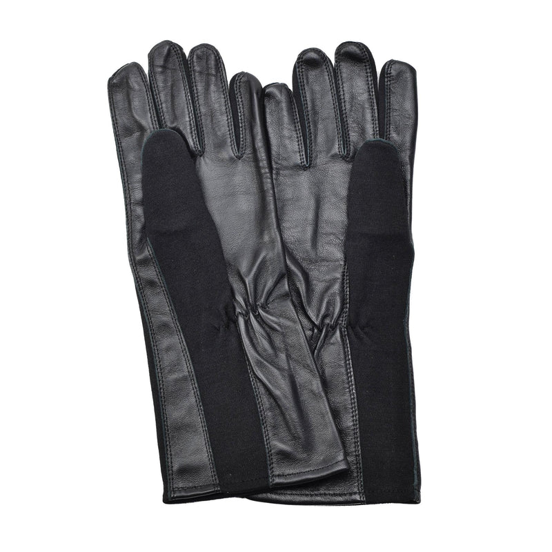 Original Dutch Military Pilot Läderhandskar varmare värmebeständig aramid ny