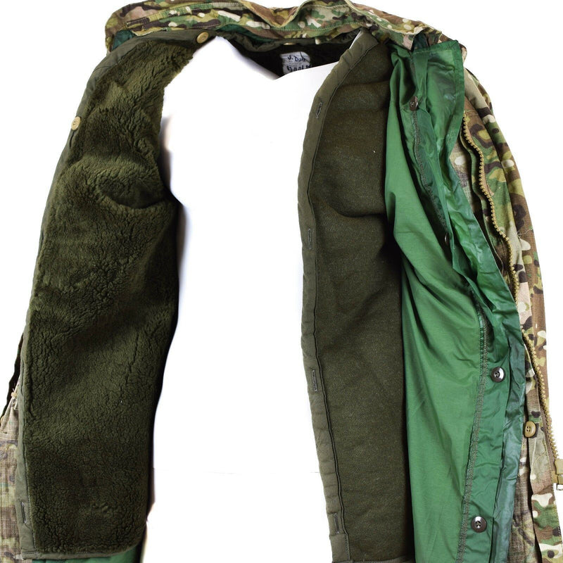 Original Dutch Army Field Rip Stop Jacket Multitarn M65 Military Parka Liner New