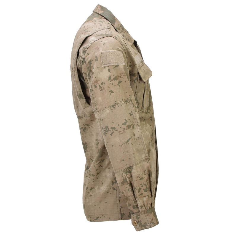 Äkta turkisk armé enhetlig jacka ripstop armerade armbågar M2018 camo