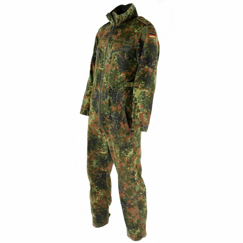 Original German Army Flecktarn Camo total kostym Combat Tanker Coverall Jumpsuit