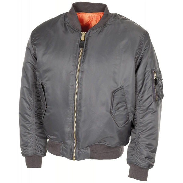 U.S. Army Style Jacket MA1 Air Forces Troops Bomber Urban Grey Windproof Puffer
