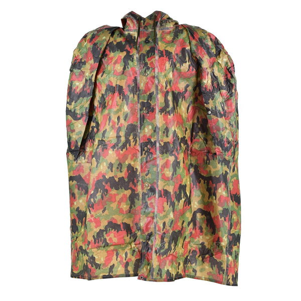 Original Swiss Army Troops Camo Tactical Plastic Poncho Alpenflage Mönster