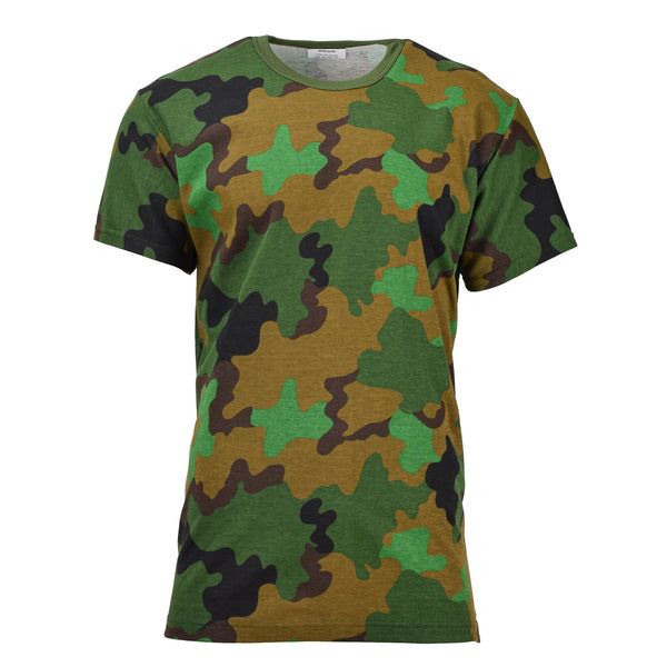 Original Dutch Army Woodland Camo Shirt T-shirt Militäröverskott Jungle New