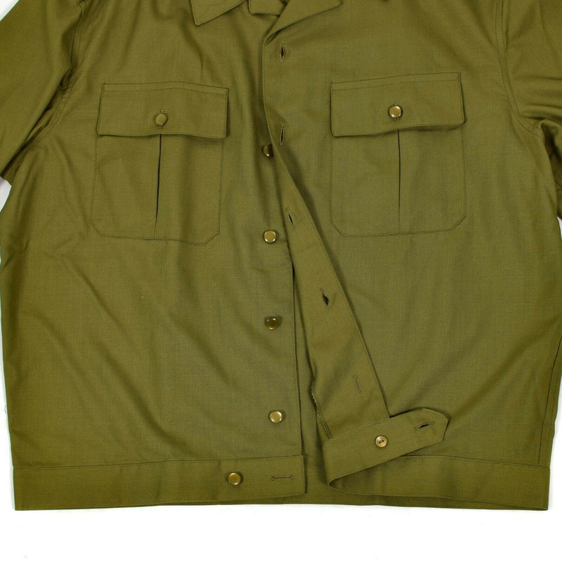 Äkta ungerska arméskjorta Khaki Officer Military Long Sleeve New