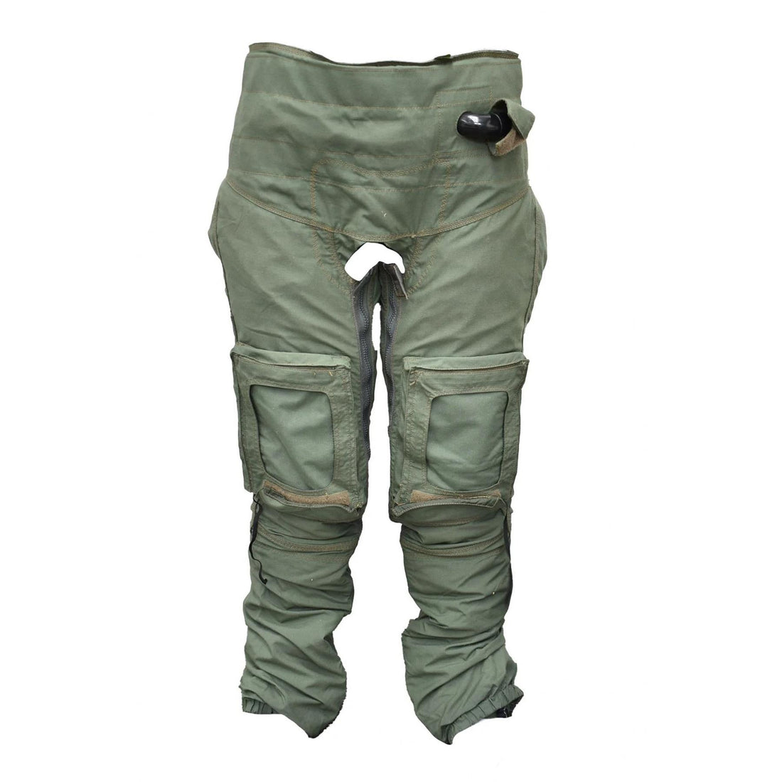 Original British Military Full Coverage Anti-G Flight Trousers Olive Green