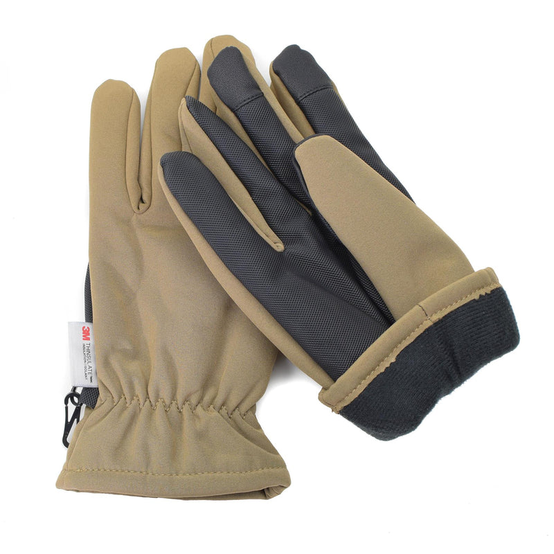 Mil-tec handskar softshell thinsulate ™ foder coyote vinter män taktisk termisk