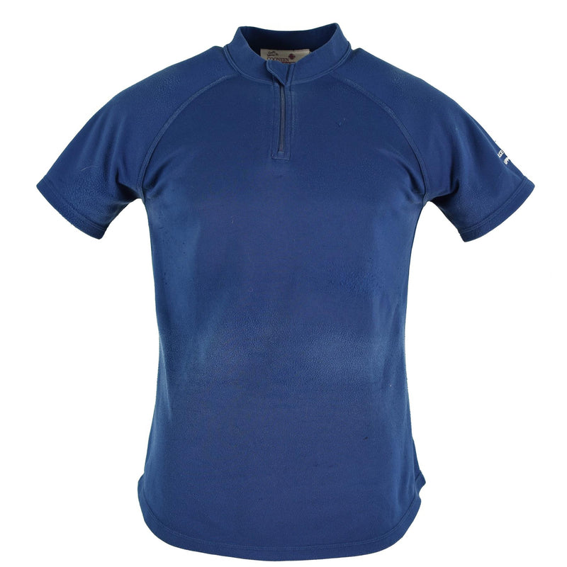 Original British Police T-shirt Blue Breattable Material Front Zip Guard Shirt