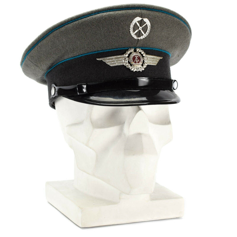 Original Östtysk NVA Army Visor Cap Air Forces Military Peaked Hat Ny