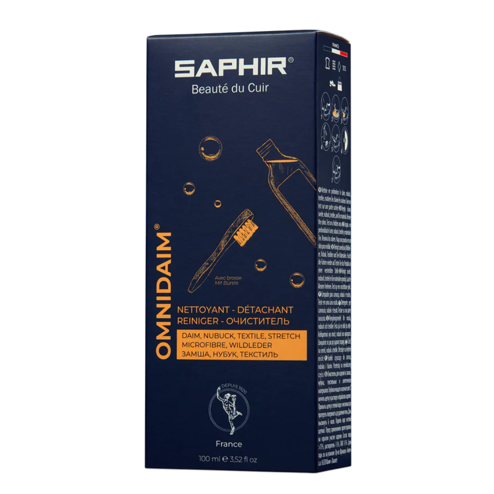 Saphir Omnidaim Mocka Nubuck Skorengöring 100ml Neutral borste ingår