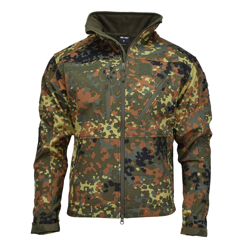 Mil-tec softshell jacka scu 14 tyska flecktran camo utomhus vandring ytterkläder