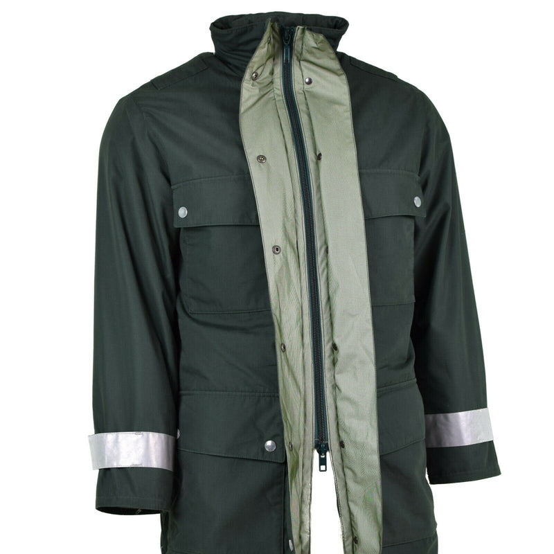 Äkta tysk polisjacka Goretex Green Waterproof BGS Parka Border Guard