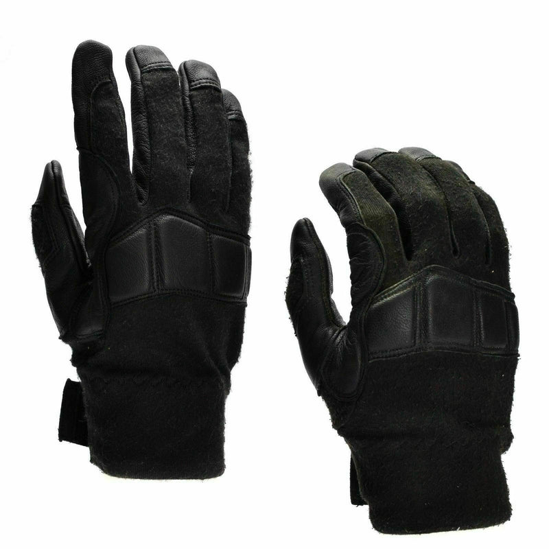 Original Österrikisk arméstrid Taktiska handskar läder Nomex militära handskar