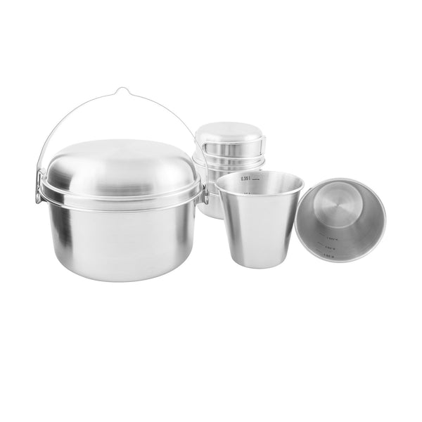Tatonka Mini Set II Compact Camping Cookware Kit 6 st rostfritt utomhuslagning