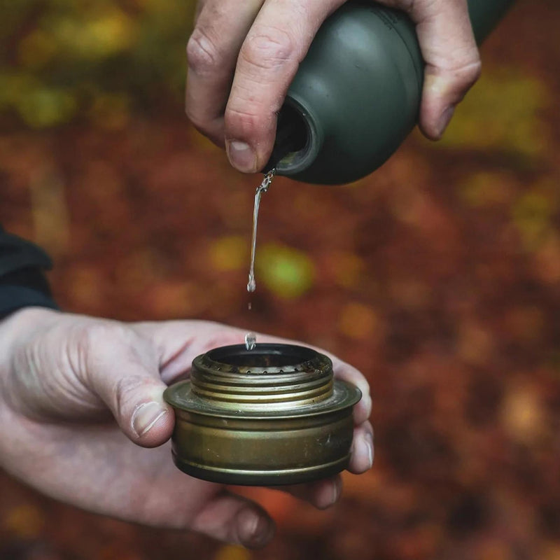 Brs aluminium 1liter flytande bränsleflaska lättviktskruv på munstycket oliv ny