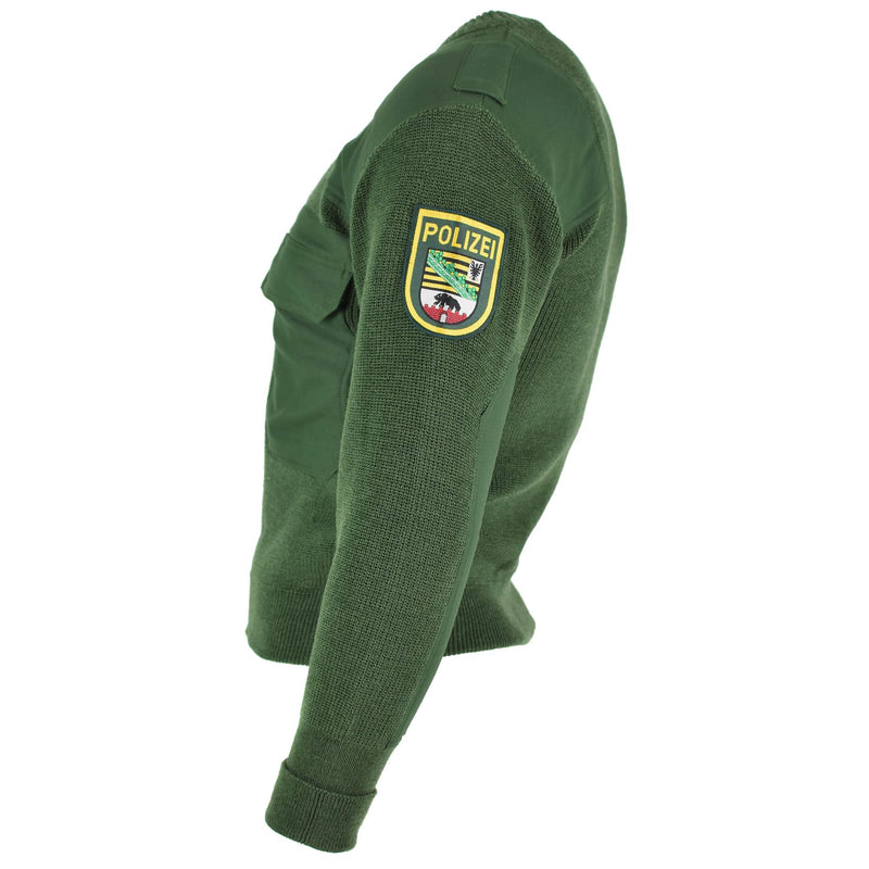Äkta tyska armé trupper tröja grön pullover militär fråga bdu jumper ny