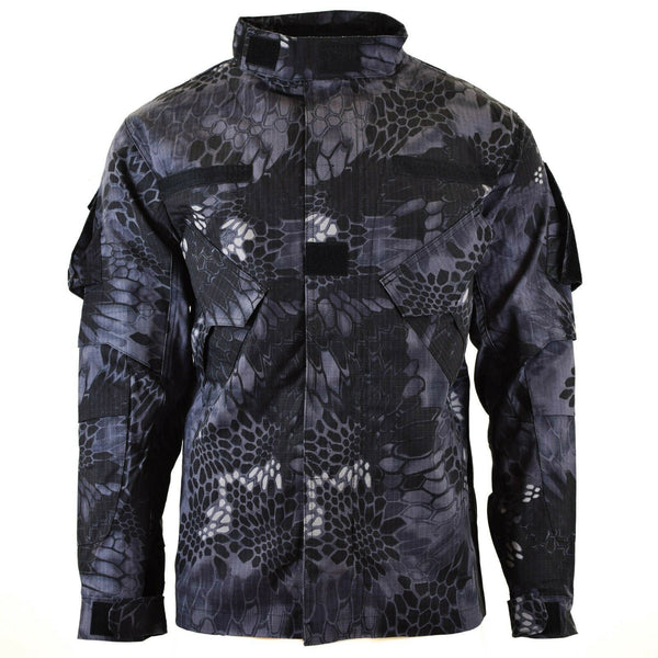 Brand Army Military Style Combat Jacket Mission Snake Black Camouflage Uniform
