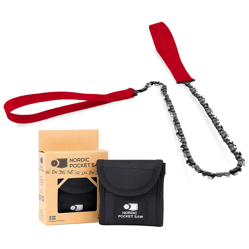 Nordic Pocket Saw Compact Portable Emergency Camping Hand motorsåg röda handtag