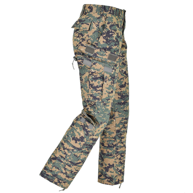 Mil-Tec Brand U.S. Army Style Digital Woodland Camo Pants Field Troop Byxor