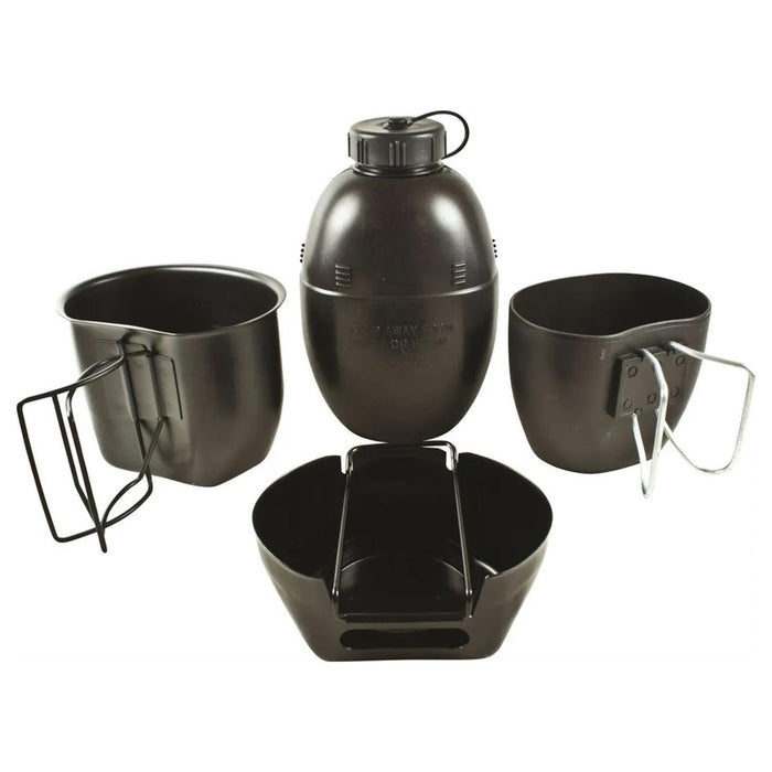 BCB Mk1 4 Part Crusader Cooking Unit med spis, kopp, matsal och mugg i svart PTFE-belagd militär ståldesign