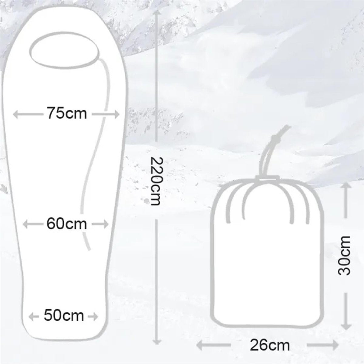 BCB Oren 35 vinter sovsäck för vuxna kallt väder camping utomhus -14°C Orange