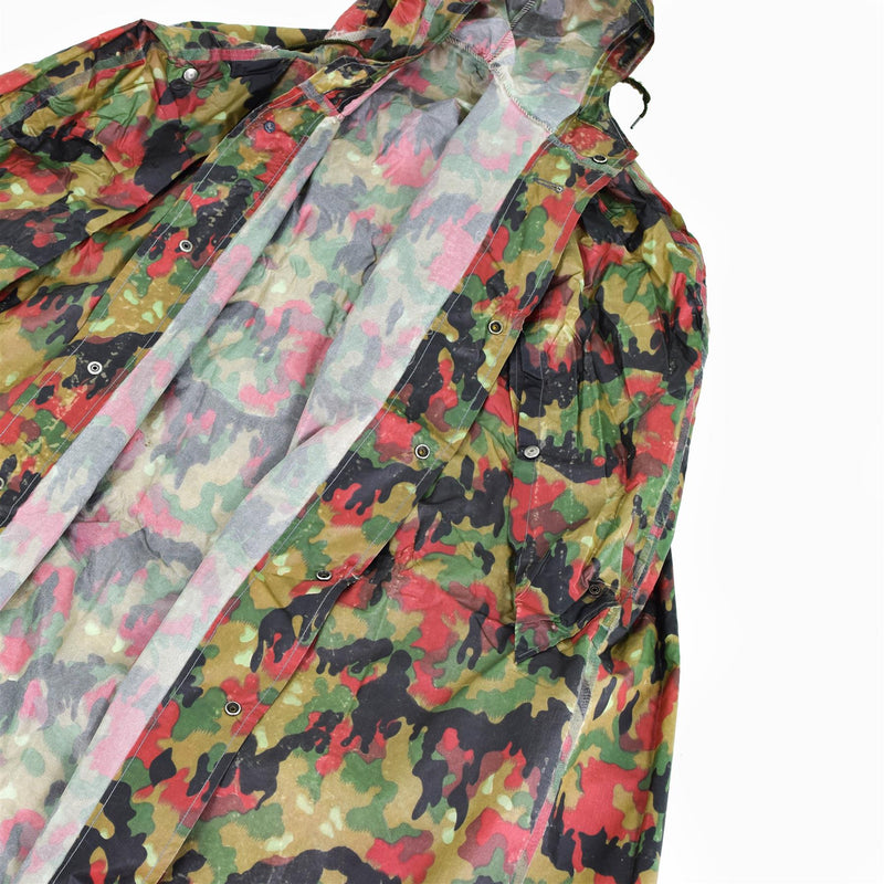 Original Swiss Army Troops Camo Tactical Plastic Poncho Alpenflage Mönster