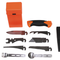 MFH Special 27 delar Survival Kit Verktygslåda Orange Camping Outdoor