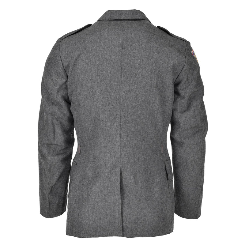 Äkta danska enhetliga jacka Army Grey Military Surplus Uniform Dress Officer