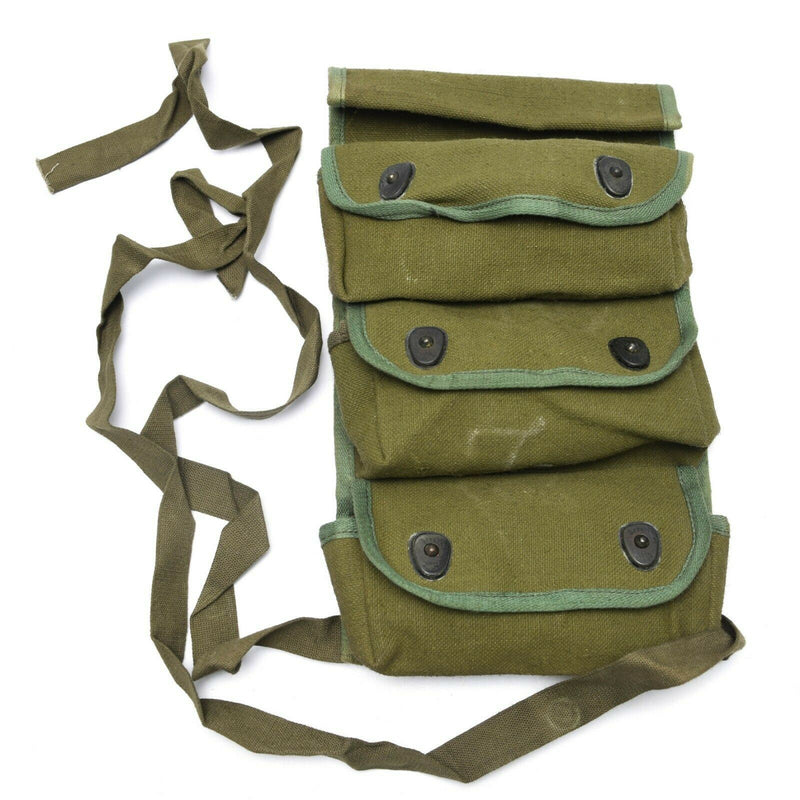 Original French Army Grenade Pouch Military Ammo Magazine 3 Cells Bag Case