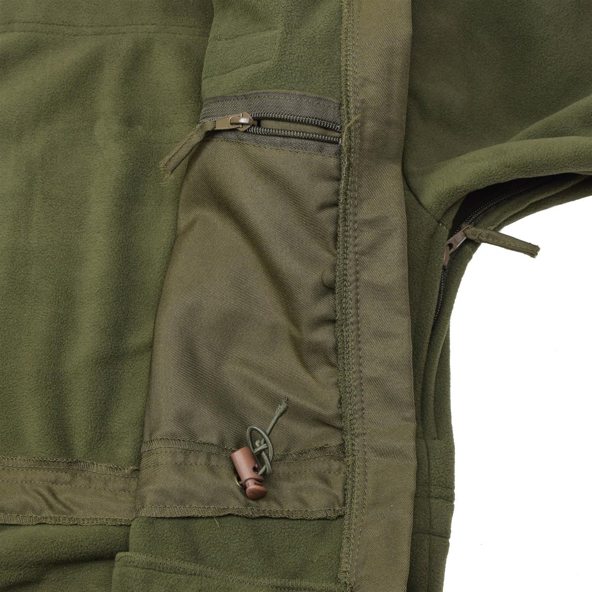 Blochl märke österrikisk militär stil fleece jacka hög hals full zip andas